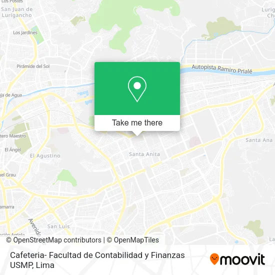 Mapa de Cafeteria- Facultad de Contabilidad y Finanzas USMP