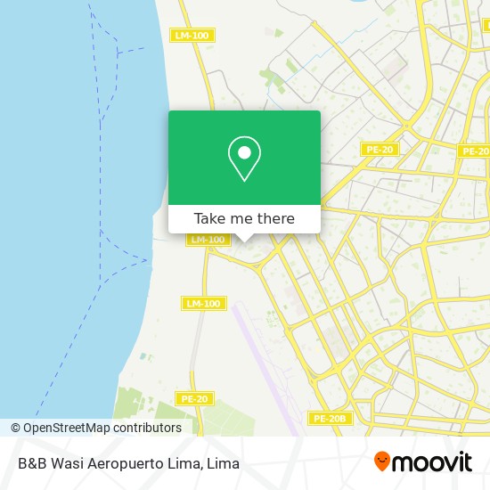 B&B Wasi Aeropuerto Lima map