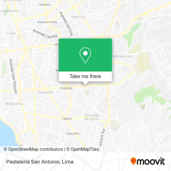 Mapa de Pastelería San Antonio