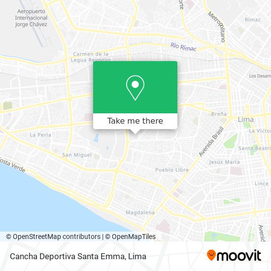 Cancha Deportiva  Santa Emma map
