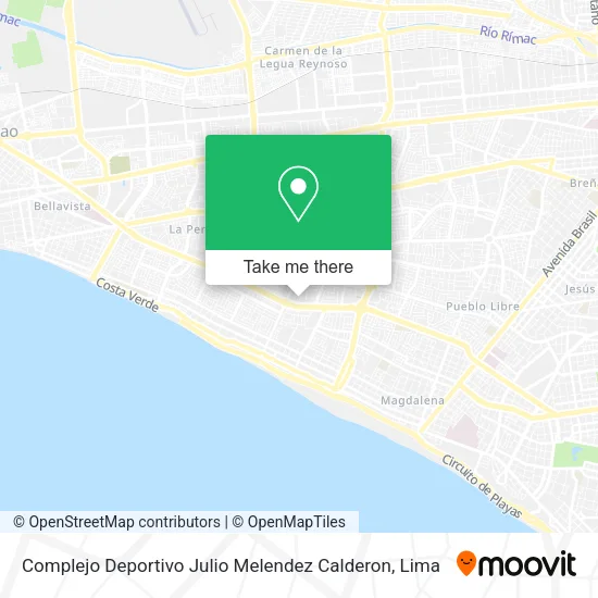Mapa de Complejo Deportivo Julio Melendez Calderon