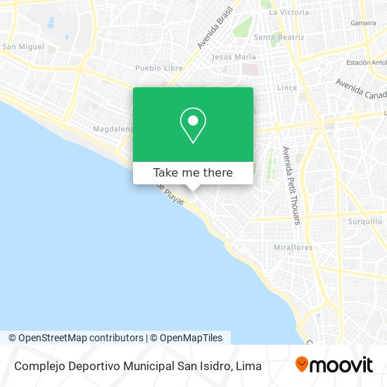 Complejo Deportivo Municipal San Isidro map