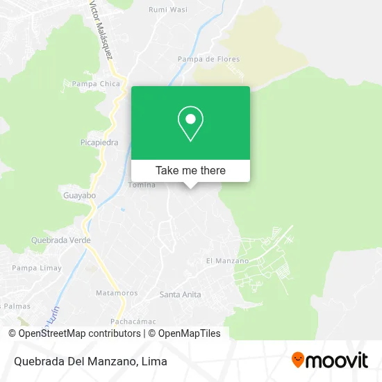 Quebrada Del Manzano map