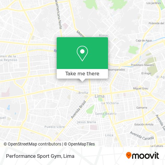 Performance Sport Gym map