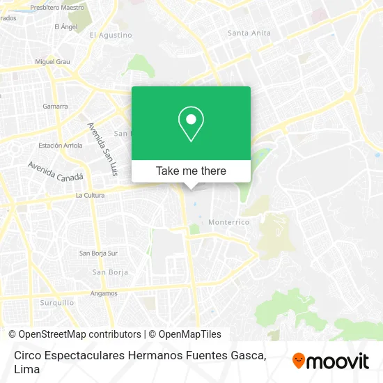 Mapa de Circo Espectaculares Hermanos Fuentes Gasca