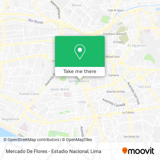 Mercado De Flores - Estadio Nacional map