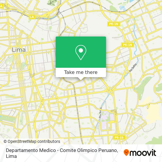 Departamento Medico - Comite Olimpico Peruano map