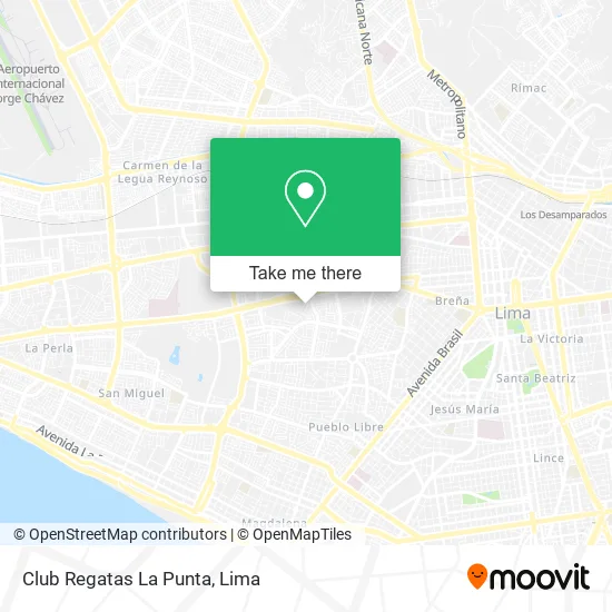 Club Regatas La Punta map