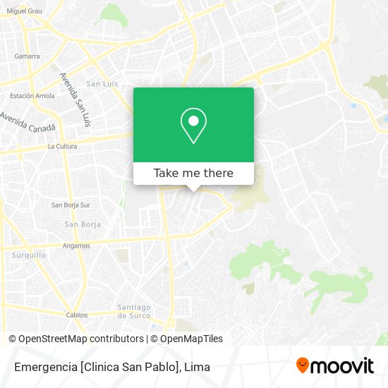Emergencia [Clinica San Pablo] map