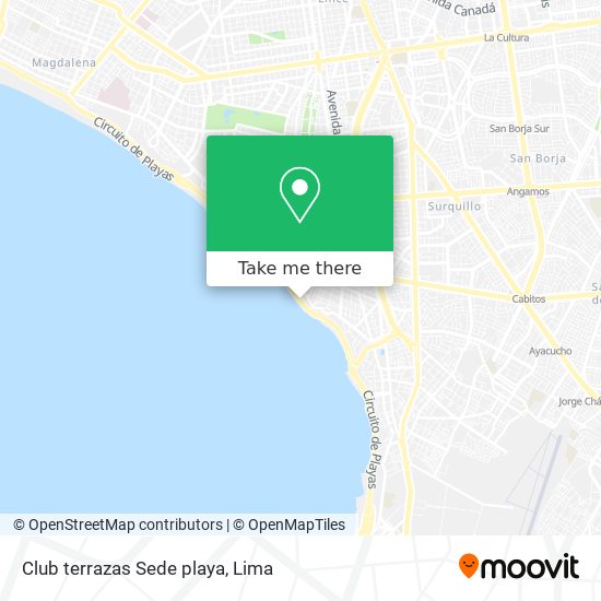 Club terrazas Sede playa map