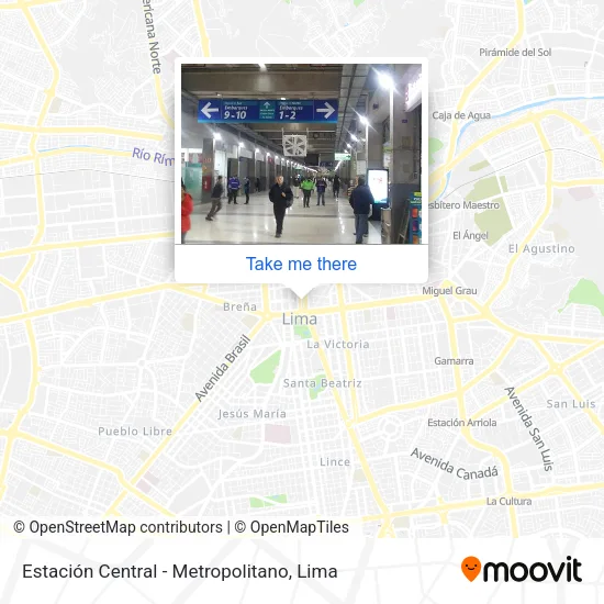 Estación Central - Metropolitano map
