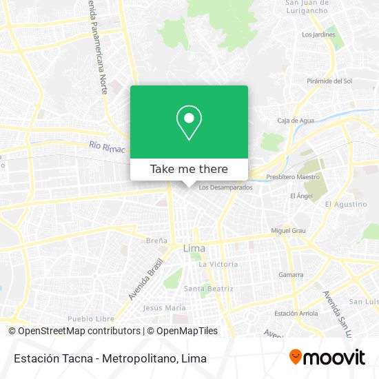 Estación Tacna - Metropolitano map
