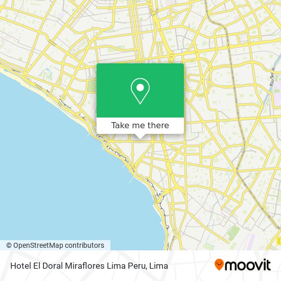 Hotel El Doral Miraflores Lima Peru map