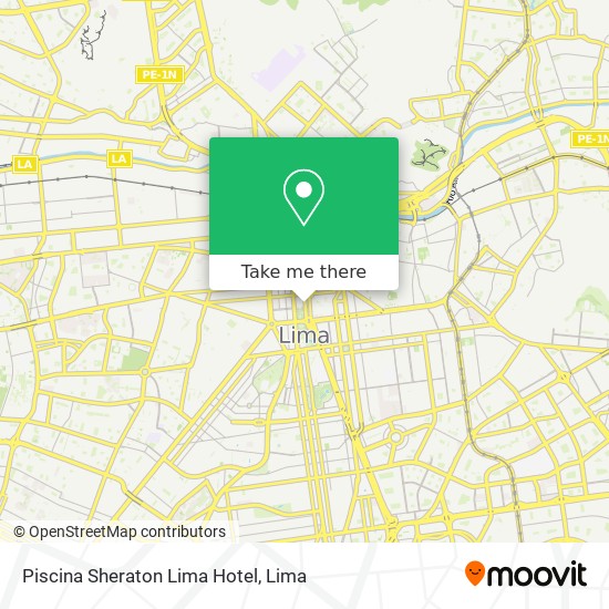 Piscina Sheraton Lima Hotel map