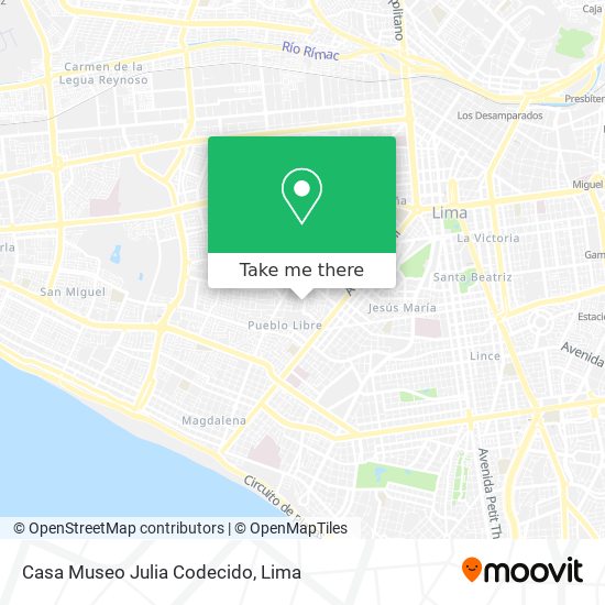 Mapa de Casa Museo Julia Codecido