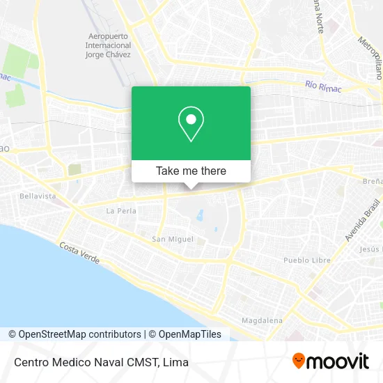 Mapa de Centro Medico Naval  CMST