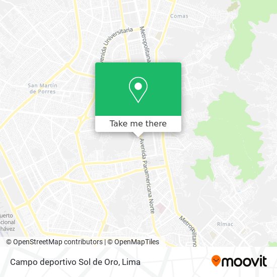 Campo deportivo  Sol de Oro map