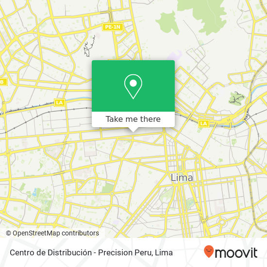 Centro de Distribución - Precision Peru map