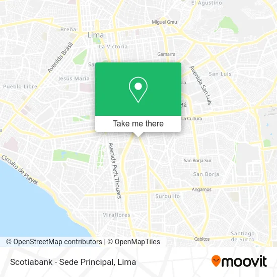 Mapa de Scotiabank - Sede Principal