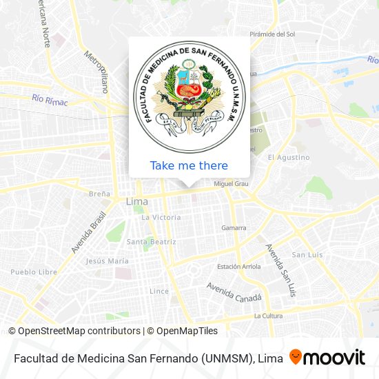 Facultad de Medicina San Fernando (UNMSM) map