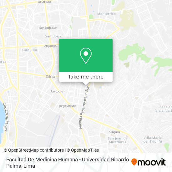 Facultad De Medicina Humana - Universidad Ricardo Palma map