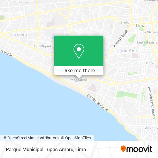 Parque Municipal Tupac Amaru map