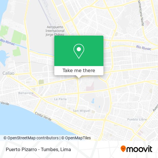 Puerto Pizarro - Tumbes map