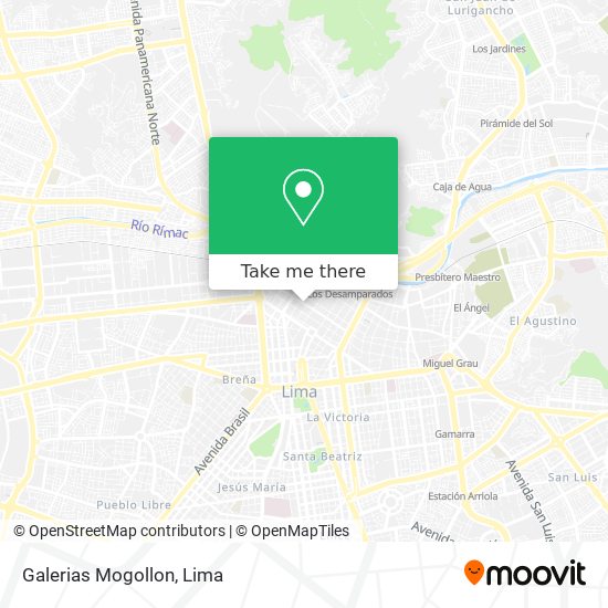 Galerias Mogollon map