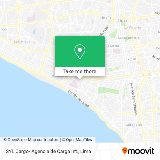 SYL Cargo- Agencia de Carga Int. map