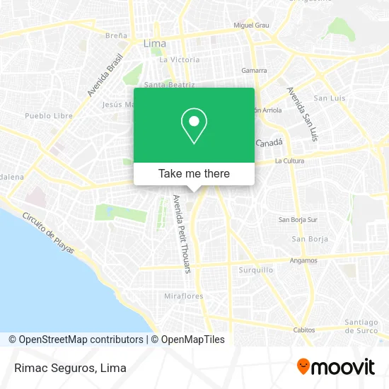 Mapa de Rimac Seguros
