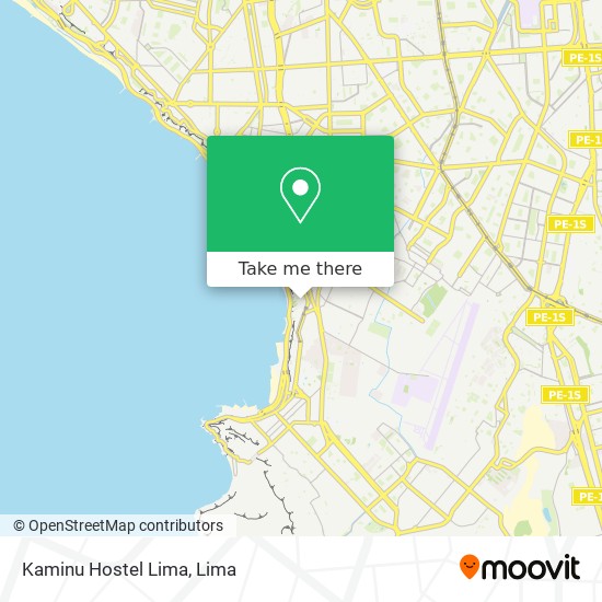 Kaminu Hostel Lima map