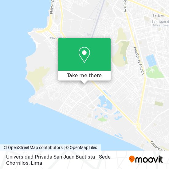 Universidad Privada San Juan Bautista - Sede Chorrillos map