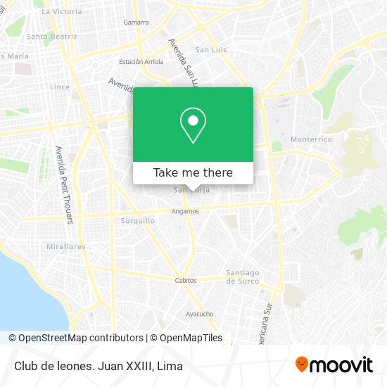 Club de leones.  Juan XXIII map