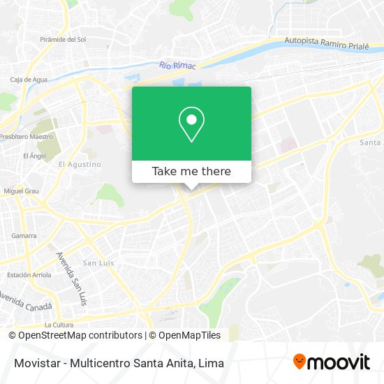 Movistar - Multicentro Santa Anita map