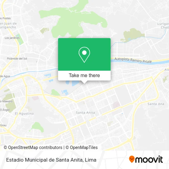 Mapa de Estadio Municipal de Santa Anita