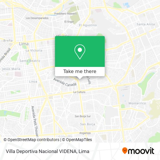 Villa Deportiva Nacional VIDENA map
