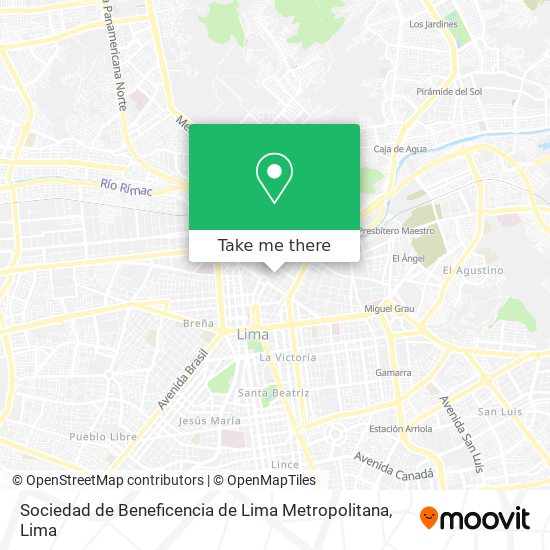 Sociedad de Beneficencia de Lima Metropolitana map