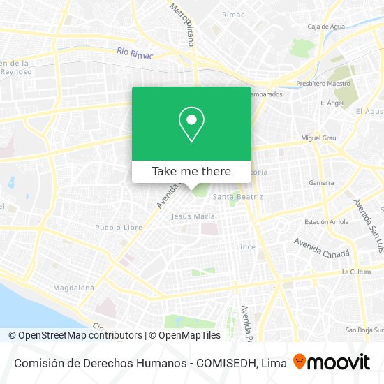 Mapa de Comisión de Derechos Humanos - COMISEDH