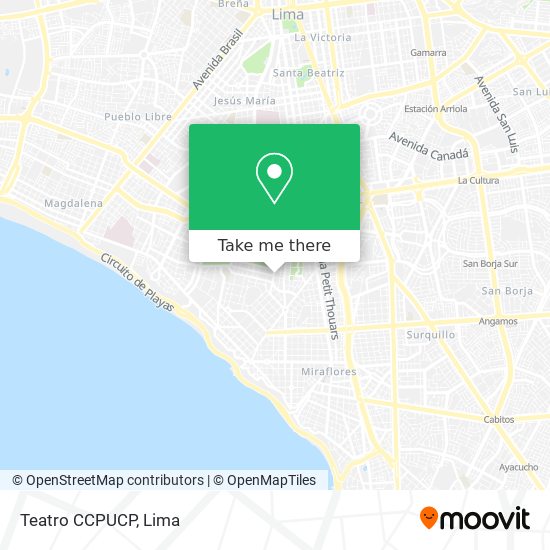 Teatro CCPUCP map