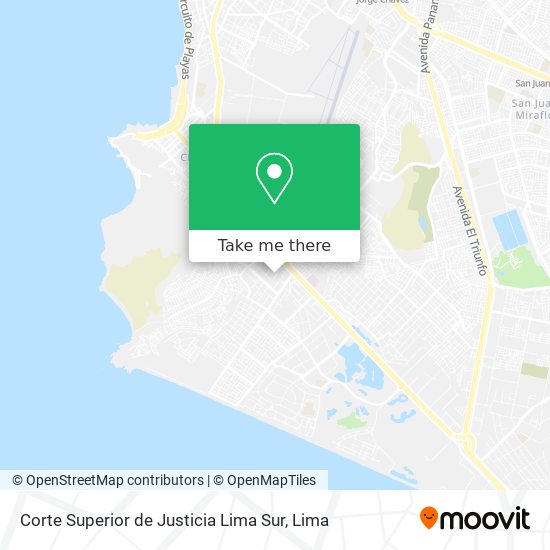 Corte Superior de Justicia Lima Sur map
