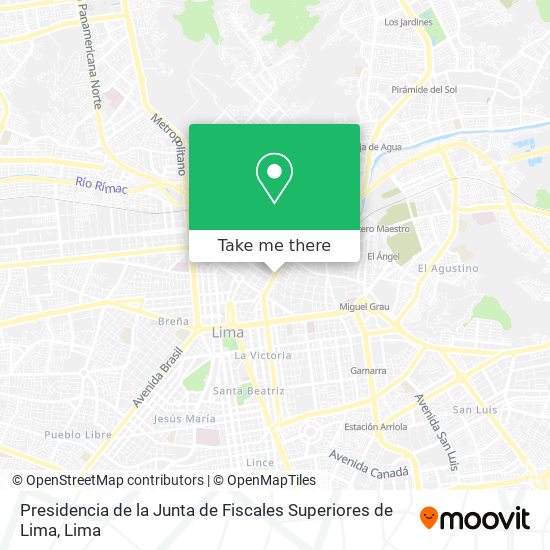 Presidencia de la Junta de Fiscales Superiores de Lima map