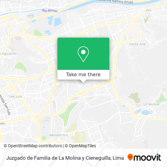 Juzgado de Familia de La Molina y Cieneguilla map