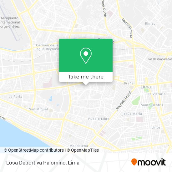 Losa Deportiva Palomino map
