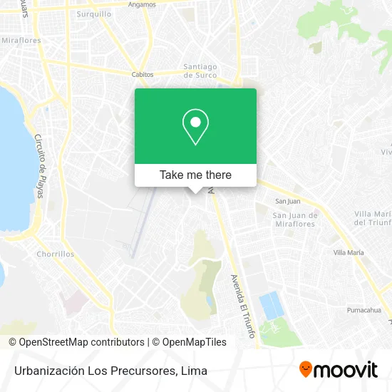Mapa de Urbanización Los Precursores