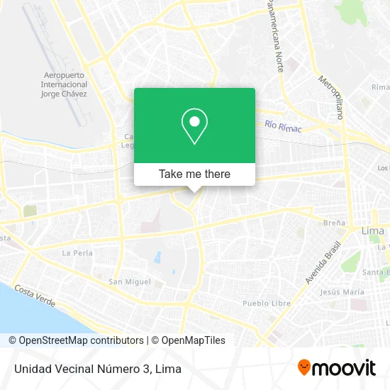 Mapa de Unidad Vecinal Número 3