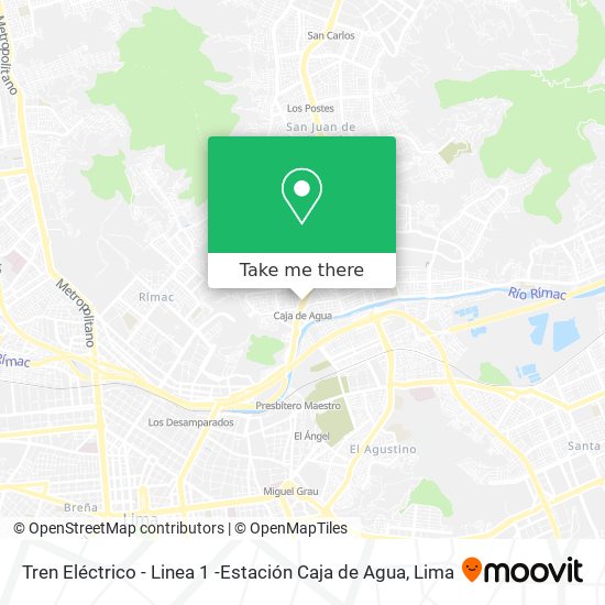 Tren Eléctrico - Linea 1 -Estación Caja de Agua map