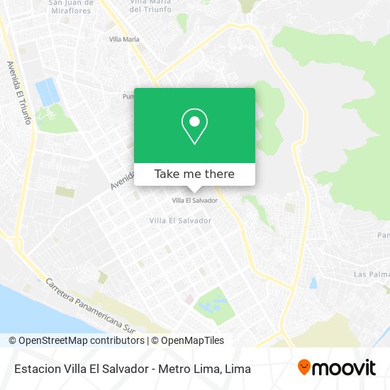 Estacion Villa El Salvador - Metro Lima map