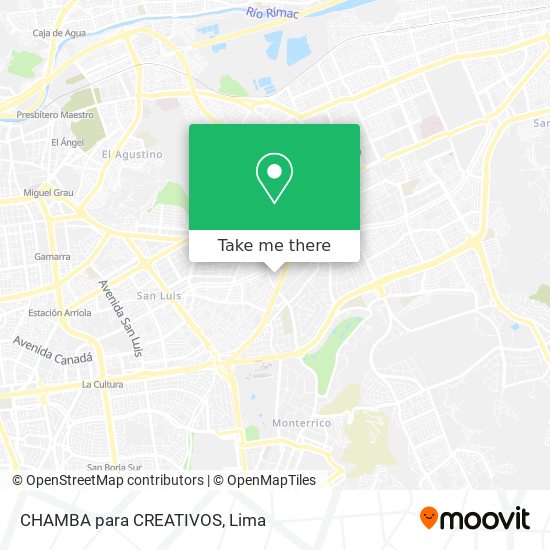 CHAMBA para CREATIVOS map