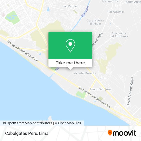 Cabalgatas Peru map