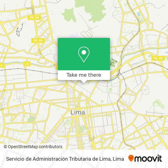 Servicio de Administración Tributaria de Lima map